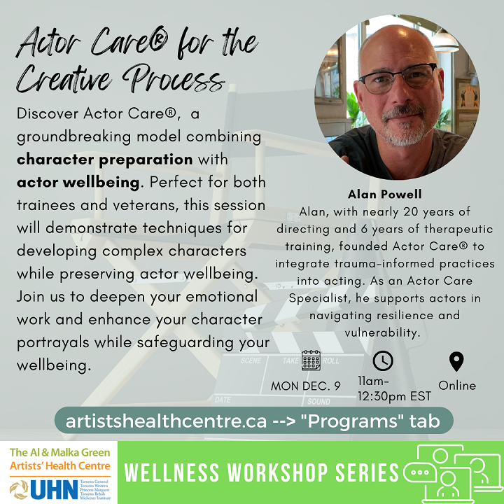Actor Care for the Creative Process